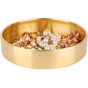 Round Gold Jewelry Tray